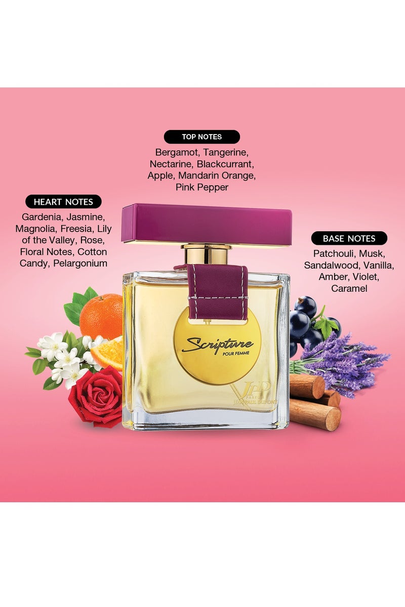 Jean Paul Dupont Scripture Pour Femme 2Pcs Promo Pack Eau de Parfum 100ml + Body Spray 200ml - Image 2