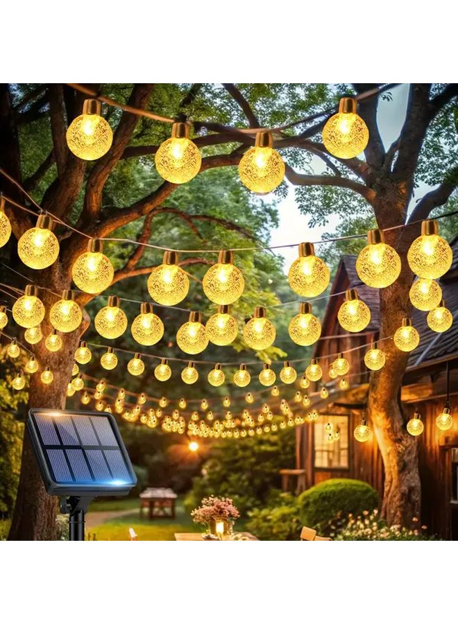 Warm Light Solar Outdoor String Lights 100 LED 8 Modes IPX4 For Garden Patio - Image 2
