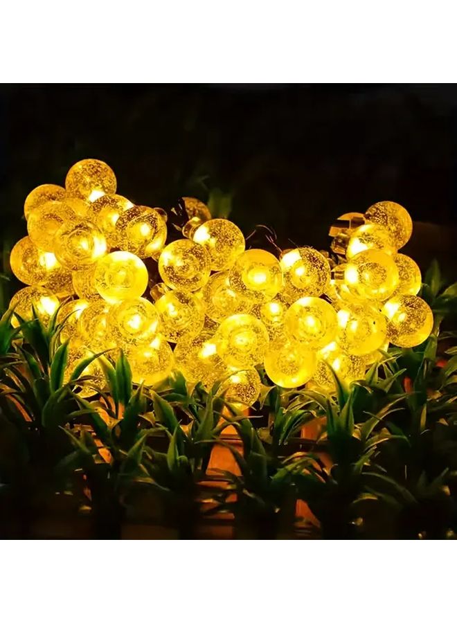 Warm Light Solar Outdoor String Lights 100 LED 8 Modes IPX4 For Garden Patio - Image 3