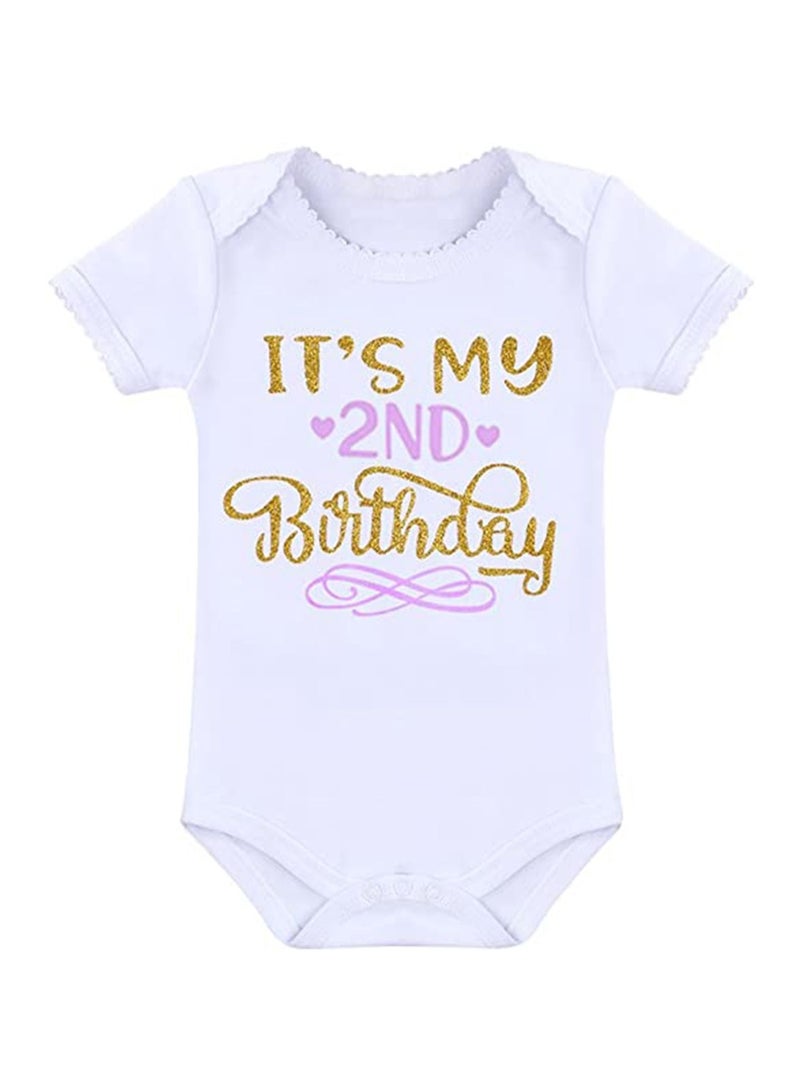 We Happy 2nd Birthday Party Fancy Dress Two Year Photography Costume Prop 4 Pcs Set - Image 2