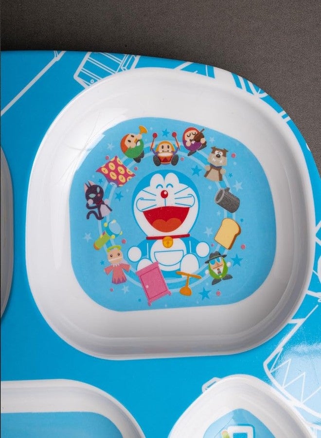 Superware Melamine Doraemon Kids Meal Plate 4 Section Divided Dinner Serving Tray Non Toxic Durable Food Grade Children Dining Fun T382 Gifting Option - Image 2