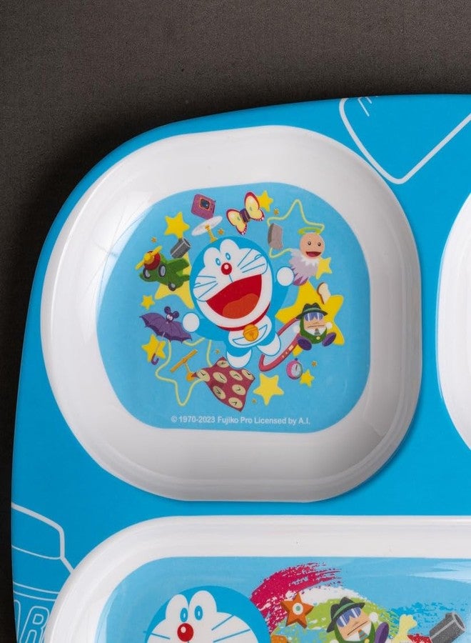 Superware Melamine Doraemon Kids Meal Plate 4 Section Divided Dinner Serving Tray Non Toxic Durable Food Grade Children Dining Fun T382 Gifting Option - Image 3