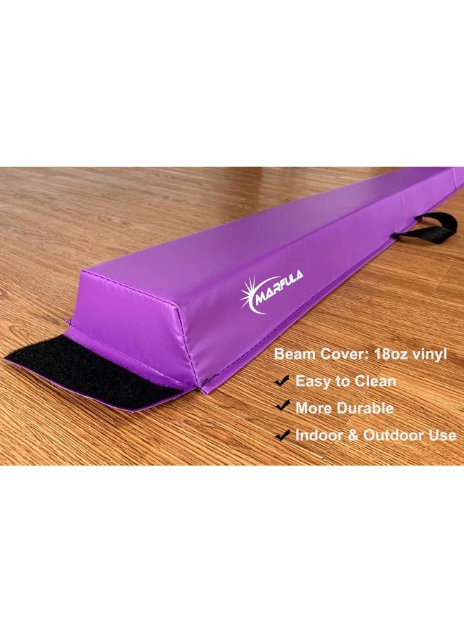 MARFULA 6 FT / 8 FT / 9 FT / 10 FT Balance Beam Folding Floor Gymnastics Equipment for Kids, Non Slip Base, Gymnastics Beam for Training Home Gym Use - Image 4