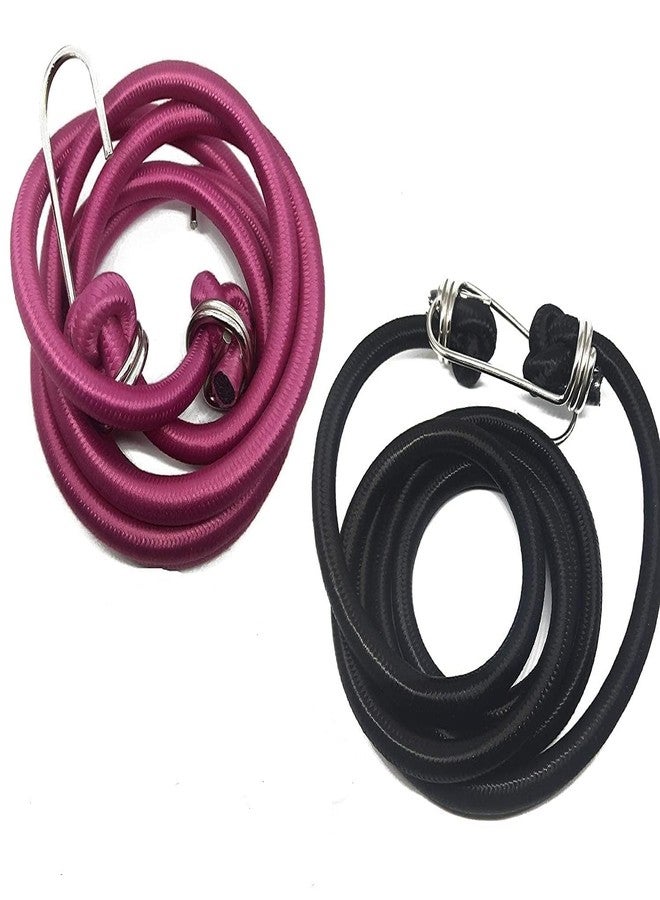 EOS- BUILDING TRUST High Strength Elastic Bungee/Shock Cord Luggage Tying Rope with Steel Hooks 6 FT (Pack of 3) - Image 1