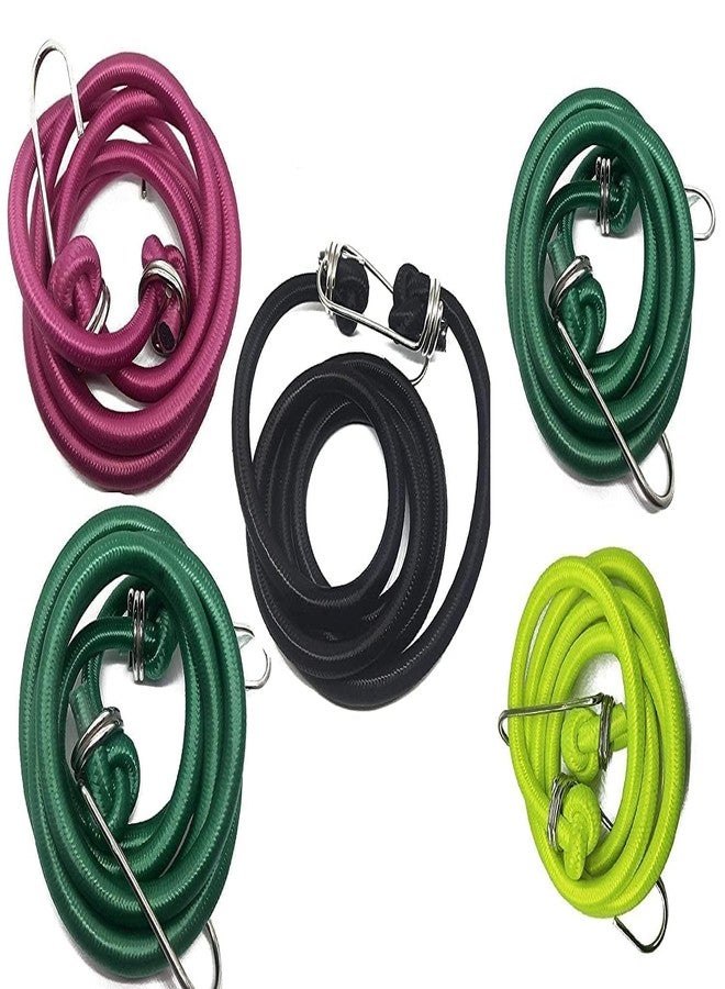 EOS- BUILDING TRUST High Strength Elastic Bungee/Shock Cord Luggage Tying Rope with Steel Hooks 6 FT (Pack of 3) - Image 2