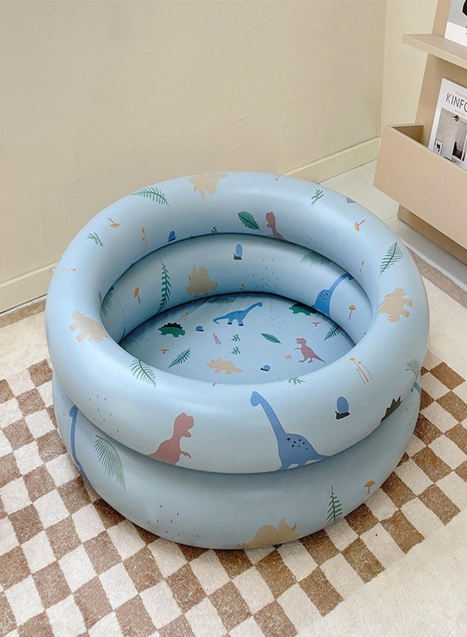 GOTOTOP Inflatable Pool Baby Retro Blow Up Swimming Pool Family Cute Thickened Water Pool (Blue) - Image 3