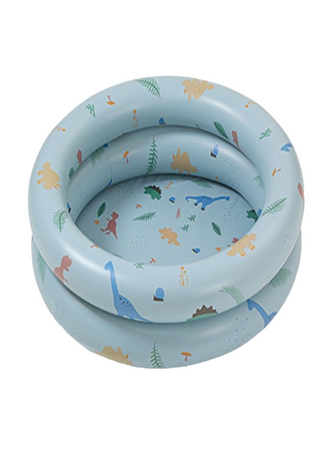GOTOTOP Inflatable Pool Baby Retro Blow Up Swimming Pool Family Cute Thickened Water Pool (Blue) - Image 1