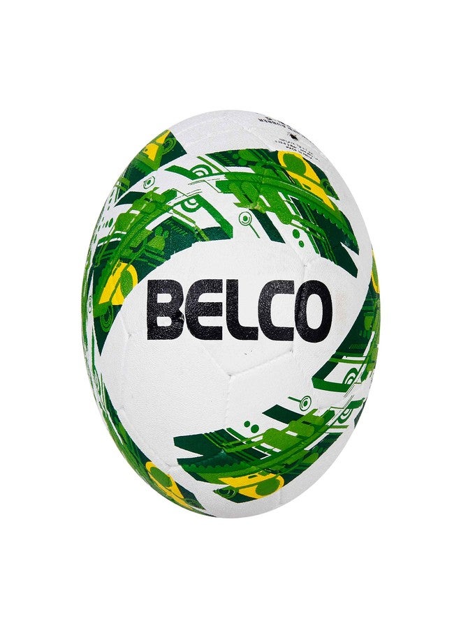Belco Sports Green Cyclone Rubber Moulded Football Size 5 - Image 2