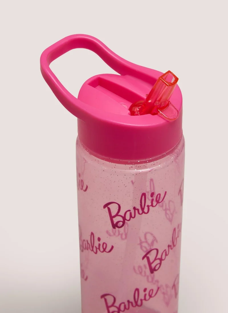 Matalan Barbie Kids Pink Water Bottle