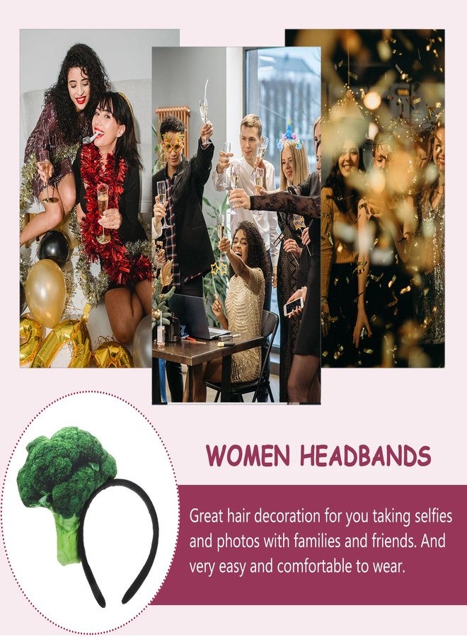 FOMIYES Hair Accessories Vegetable Headband Hair Bands Tie Tiara Vegetables Head Band Cute Headbands Cosplay Spa s Adult Accessories Broccoli Women's Fabric - Image 3