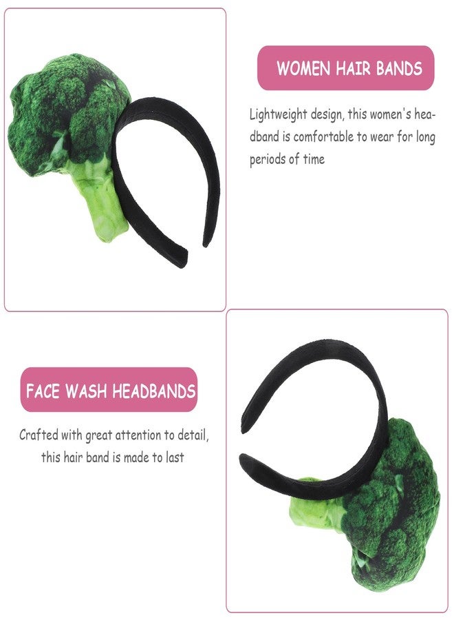 FOMIYES Hair Accessories Vegetable Headband Hair Bands Tie Tiara Vegetables Head Band Cute Headbands Cosplay Spa s Adult Accessories Broccoli Women's Fabric - Image 5