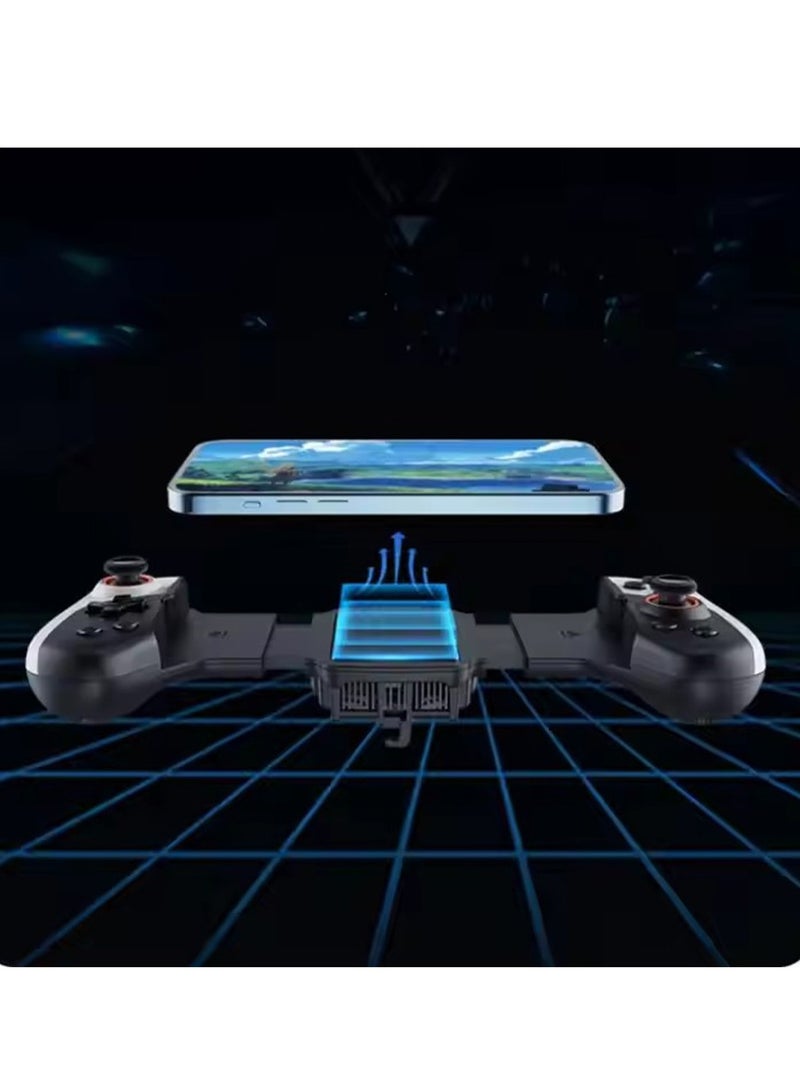 Bluetooth Mobile Game Controller with Cooling Fan – RGB Backlight, 300mAh Battery, 18H Playtime, 3D Vibration, Multi-Platform Support for iOS/Android/PC/Switch, Adjustable (136-184mm) for COD, Genshin Impact & More - Image 4