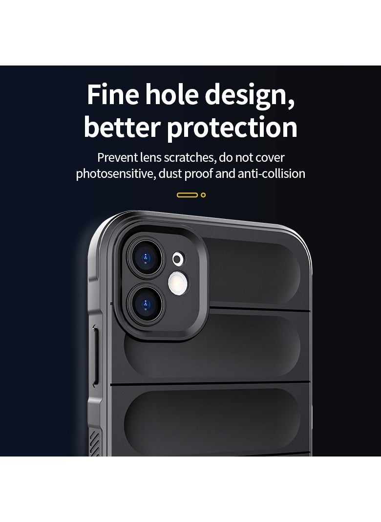 Premium Protection Back Silicone Case Compatible with Iphone 12 Magic Shield Shockproof Case with Camera Protection (Blue)