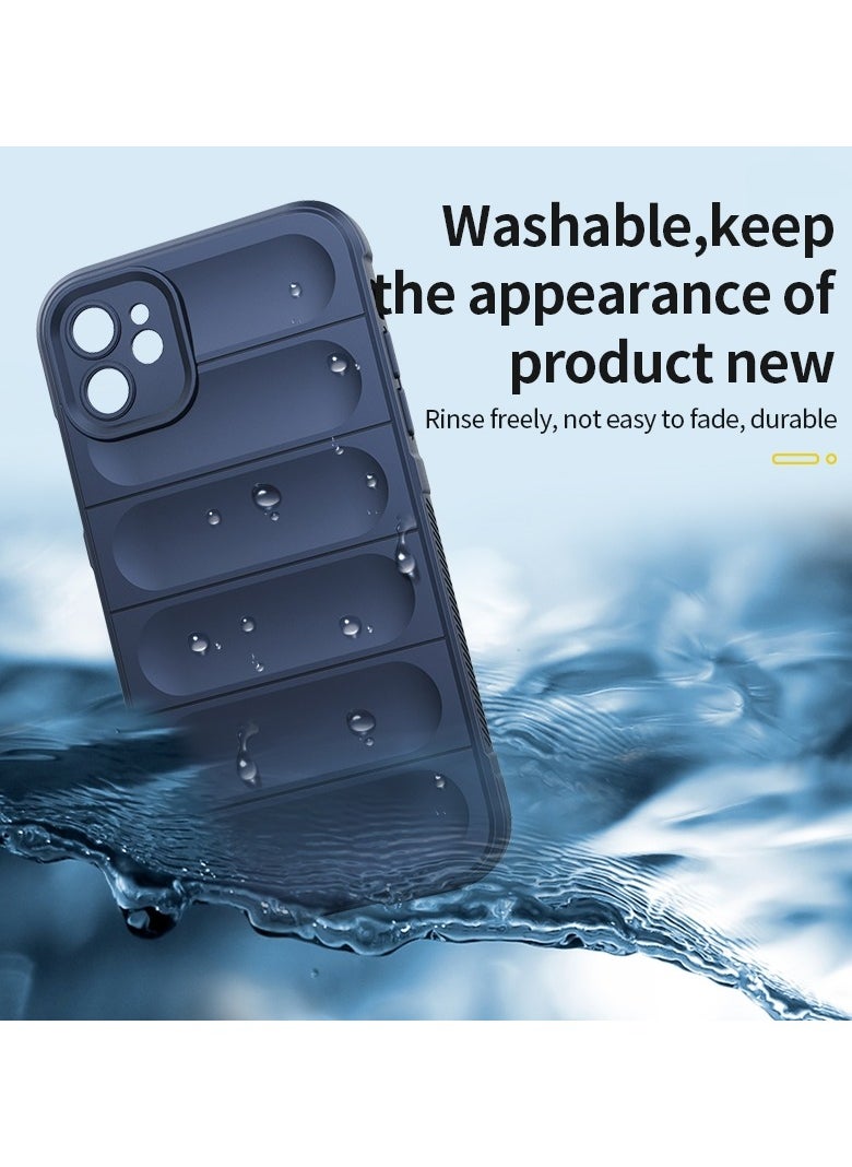 Premium Protection Back Silicone Case Compatible with Iphone 12 Magic Shield Shockproof Case with Camera Protection (Blue)