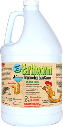 Earthworm Fragrance Free Drain Cleaner Drain Opener Natural Enzymes Environmentally Responsible Safer for Pets and Kids 1 Gallon - Image 2