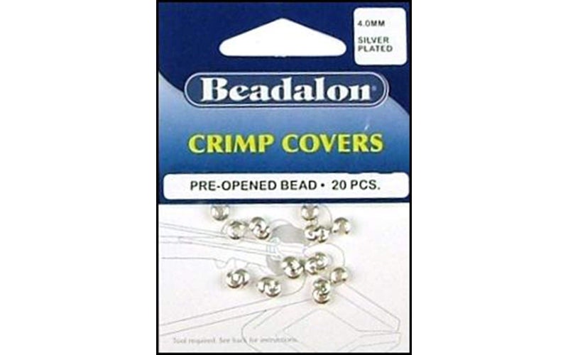 Beadalon Crimp Covers 4mm - Silver Plated (20 Per Package) - Image 3