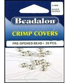 Beadalon Crimp Covers 4mm - Silver Plated (20 Per Package) - Image 2