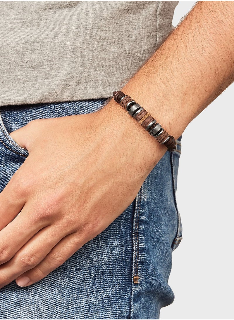 FOSSIL - Jf00900797 Rondell Leather Bracelet - Image 1