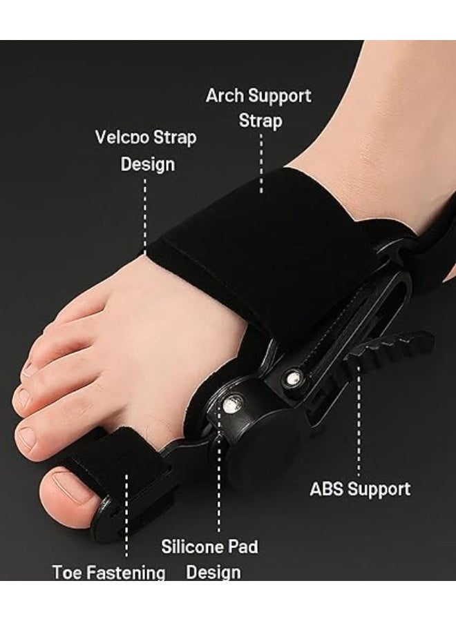 Adjustable Toe Separator Bunion Corrector for Women & Men - Comfortable Day & Night Use Splint - Effective for Walking Correction and Post-Surgery Recovery - Image 4