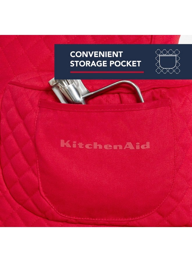 كيتشن إيد غطاء خلاط كيتشن إيد برأس مائل مع جيب تخزين، مبطن 100% قطن، 14.4 × 18 × 10، أحمر باشن - Image 3