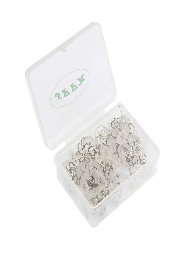 JFFX 50 Pieces Upholstery Tacks, Twist Pins for Slipcovers and Bedskirts Clear Head Screw Nail Spiral Bed Skirt Pins - Image 3