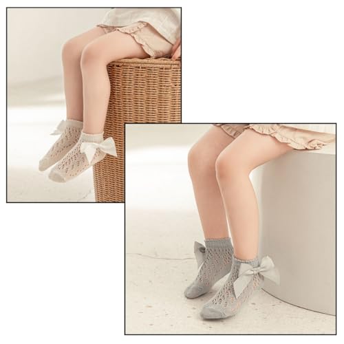 GUCHIGU Baby Cut-Out Socks for 1-2 Years, Breathable Cotton Ankle Length Mesh Socks for Babies (Multi-Color, Pack of 6) - Image 5