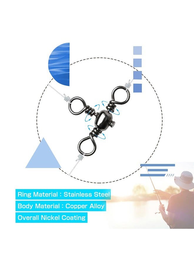 AMYSPORTS Stainless 3way Swivel Fishing crossline swivels 3 Way rigs Saltwater Freshwater Drifting trolling Fishing Tackle Connector for Spoons Minnow baits Size4 (66lb) 25 Pack - Image 5