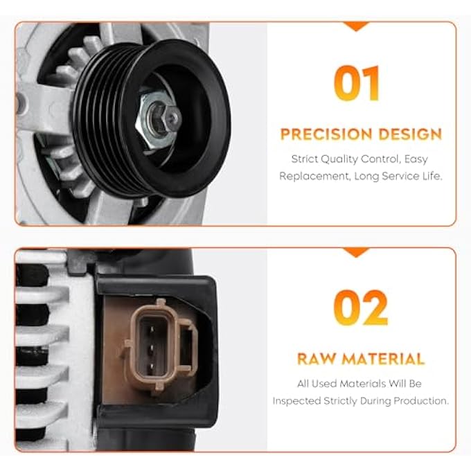 AEagle Alternator for 5.4L 2007 2008 Ford Expedition, Lincoln Navigator 5.4L V8, VND0494, A-80401, 104210-5630, 11431 11431N - Image 4