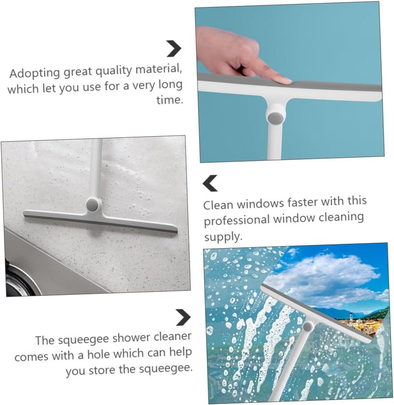 SMASOLO 2pcs Glass Cleaning Utensil Wiper with PP TPR Blades for Shower Doors Car Windshields and Windows Multi Functional Water Removal Tool for Home and Auto Cleaning - Image 5