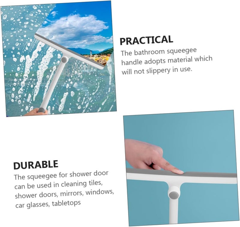 SMASOLO 2pcs Glass Cleaning Utensil Wiper with PP TPR Blades for Shower Doors Car Windshields and Windows Multi Functional Water Removal Tool for Home and Auto Cleaning - Image 3