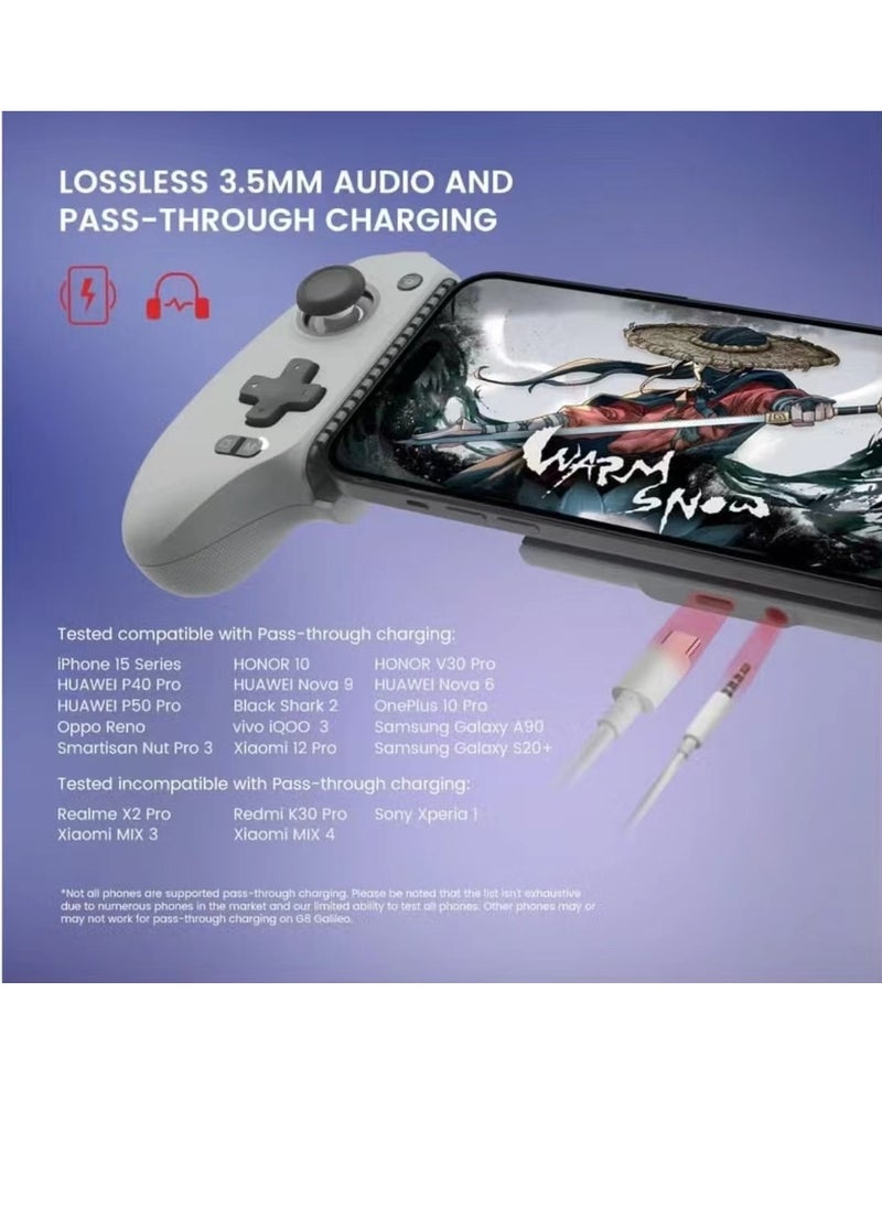 Generic Gamepad GameSir G8 Galileo Type-C Mobile Gaming Controller for Android  iPhone 15 Series (USB-C), Plug and Play Gamepad with Hall Effect Joysticks/Hall Trigger, 3.5mm Audio Jack  - Image 5