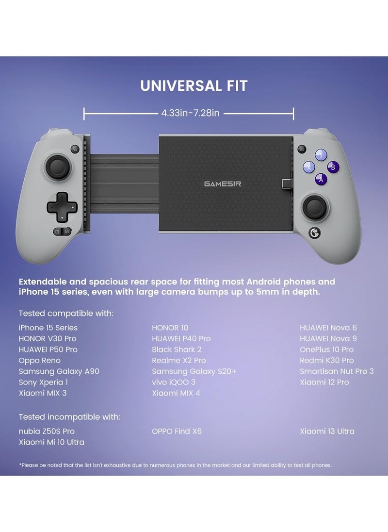 Generic Gamepad GameSir G8 Galileo Type-C Mobile Gaming Controller for Android  iPhone 15 Series (USB-C), Plug and Play Gamepad with Hall Effect Joysticks/Hall Trigger, 3.5mm Audio Jack  - Image 3
