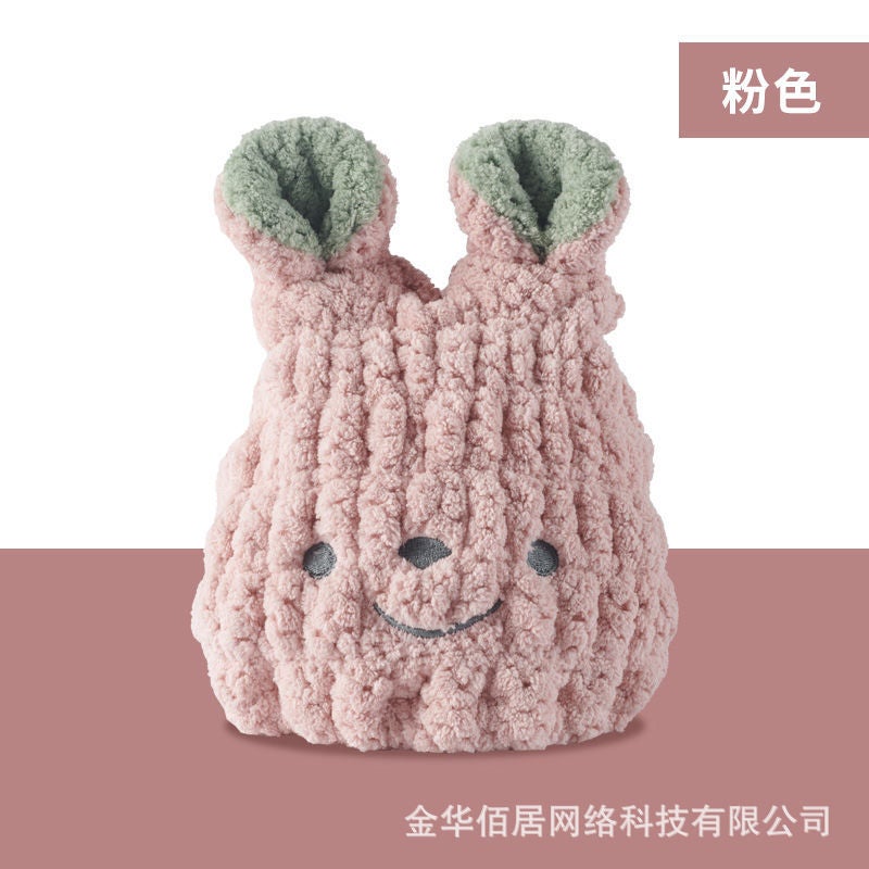 Generic Childrens Dry Hair Cap Super Absorbent Quick-drying Hood Baby Shower Cap Thickened Towel Pineapple Pig Thick Baby Girl Sakura Powder