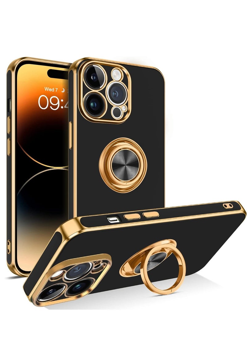 iPhone 12PRO Case with Ring Shockproof Cover Car Holder Longer-lasting Clarity With  A Rigid Back For Everyday Use TPU Ring 360° Rotation - Image 1