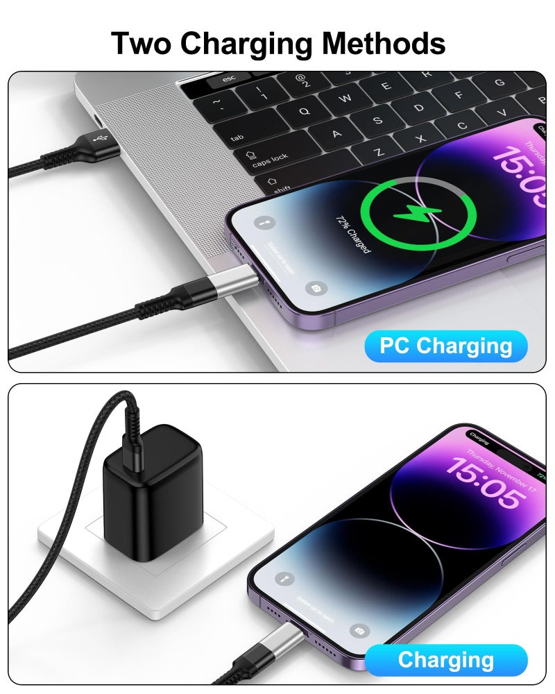 Haoano [2-Pack] USB C to Lightning Adapter, Type C to Lightning Adapter Support PD Fast Charging & Data Sync â€“ Compatible with iPhone 14/13/12/11/X/XR Pro, iPad, AirPods â€“ Not for Audio/OTG - Image 5