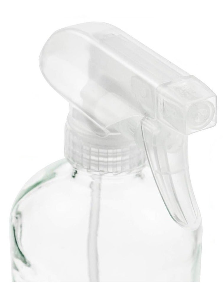 FUFU 2Pcs 16oz Clear Glass Spray Bottles Refillable  Containers for Essential, Cleaning Products, Aromatherapy, Misting Plants - Image 2