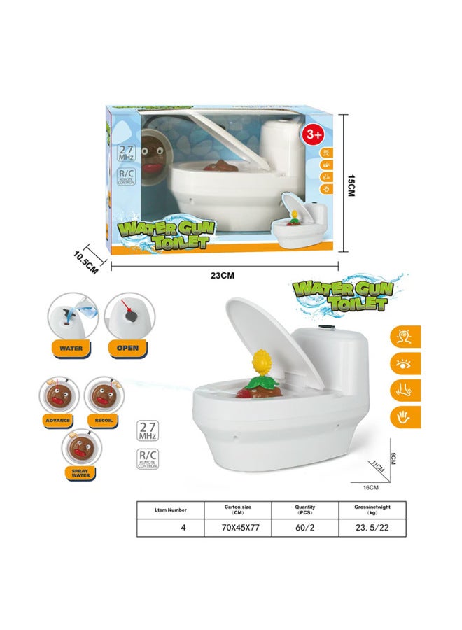 Remote Control Mouse Remote Control Water Spray Toilet Car Trick Funny Funny Internet Celebrant Cat Pet Decompression Remote Control Toy-Color:Remote Control Water Spray Toilet Window Box  - Image 1