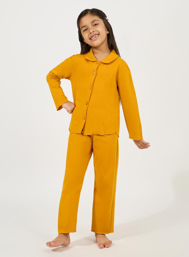 Styli Collared Button Down Shirt & Pyjama Set - Image 2