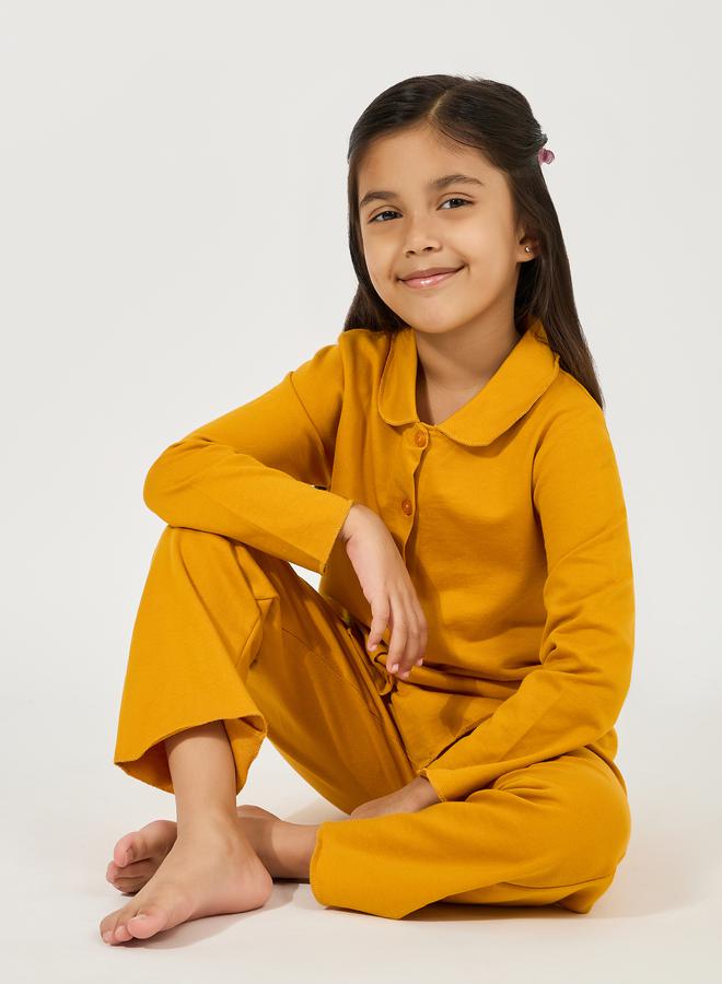 Styli Collared Button Down Shirt & Pyjama Set - Image 1