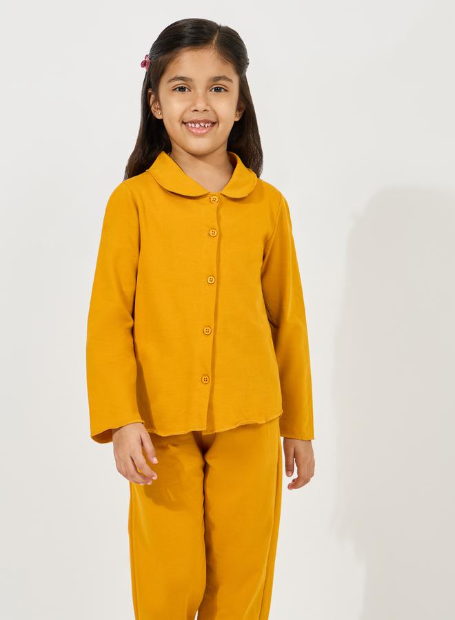 Styli Collared Button Down Shirt & Pyjama Set - Image 3