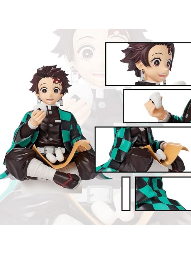 Generic - Kamado Tanjirou Ghost Slayer Figure Eat Rice Balls Series Action Figure Toys Collection Desk Decor Collection Toy (Onigiri Tanjiro) - Image 1