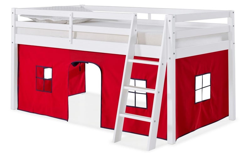 Alaterre Furniture Alaterre Furniture Roxy Junior Loft  White with Red and Blue Tent 