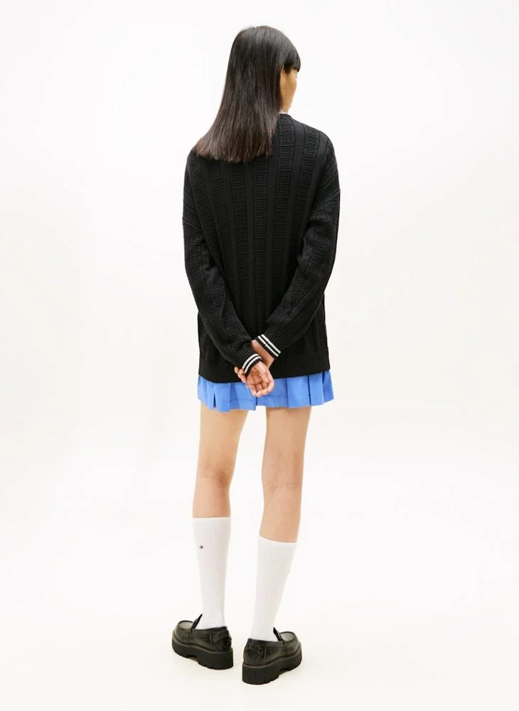 TOMMY JEANS Logo Button Up Cardigan