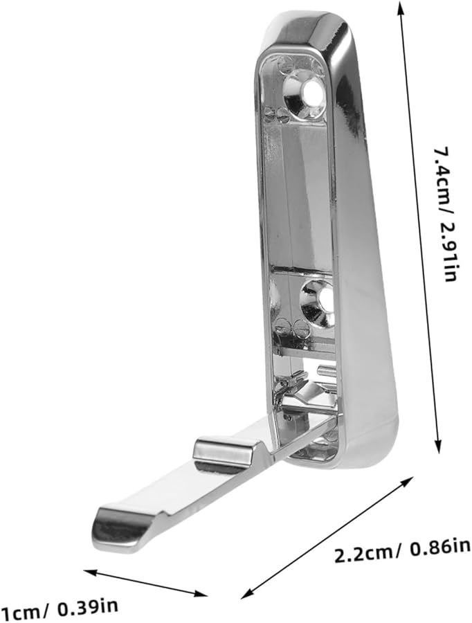 خطافات حائط قابلة للطي 2 قطعة من سبائك الألومنيوم قوية التصاق توفير المساحة للحمام والمطبخ - Image 3