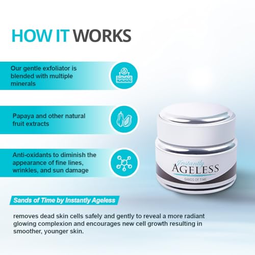 Instantly Ageless Sands of Time Microdermabrasion Facial Scrub - Skin Care Face Exfoliator with Vitamin E and fruit extracts - Best To Use Before Face Moisturizer - 1.7 oz - Image 3