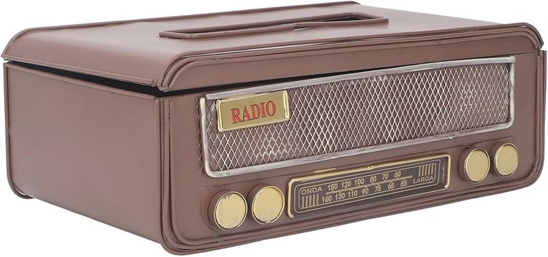 Vintage Iron Art Tissue Box Cover Retro Home Decor Side Opening Design - Image 4