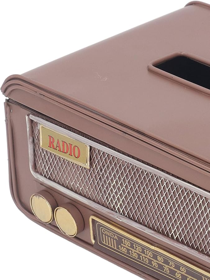 Vintage Iron Art Tissue Box Cover Retro Home Decor Side Opening Design - Image 3