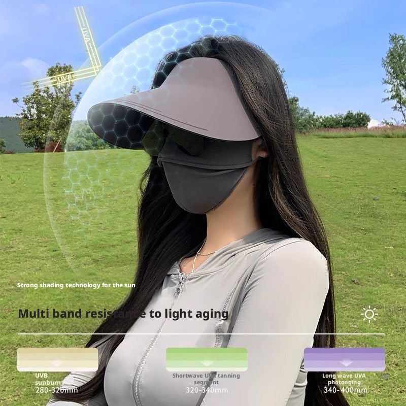 قبعة شمسية نسائية مع حافة عريضة قابلة للتعديل - Image 4