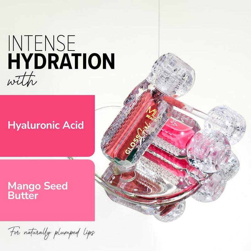 Mila Beaute Gloss Girl Lip Gloss|Enriched With Mango Seed Butter & Hyaluronic Acid |Light Weight & Non-Sticky Formula|Gives Fuller-Lip Effect & Extra Hydration | High Shine Finish-My Choice, 2.8 Ml - Image 3