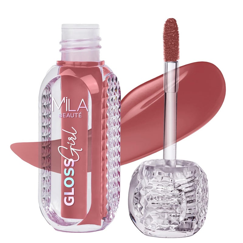 Mila Beaute Gloss Girl Lip Gloss|Enriched With Mango Seed Butter & Hyaluronic Acid |Light Weight & Non-Sticky Formula|Gives Fuller-Lip Effect & Extra Hydration | High Shine Finish-My Choice, 2.8 Ml - Image 1